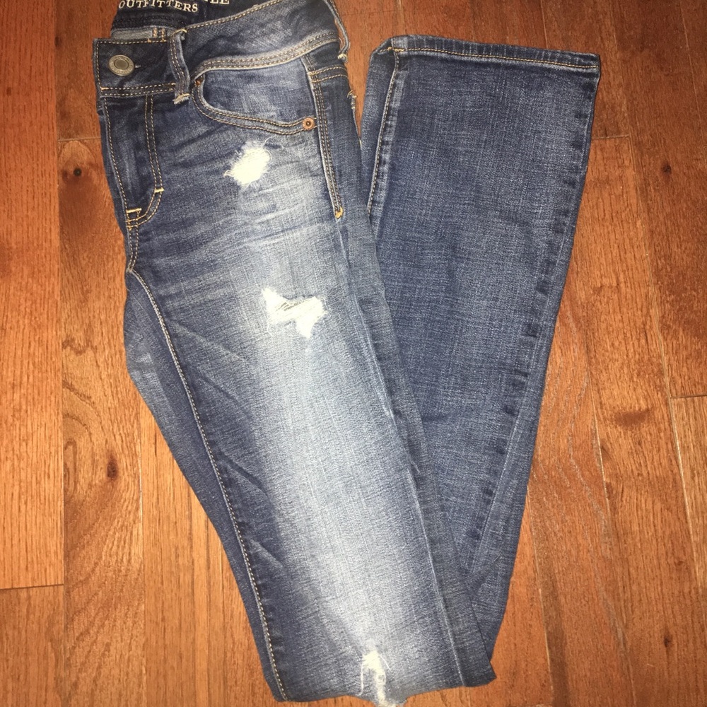 Blue boot cut jeans